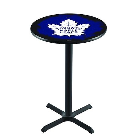36 Blk Wrinkle Toronto Maple Leafs Pub Table